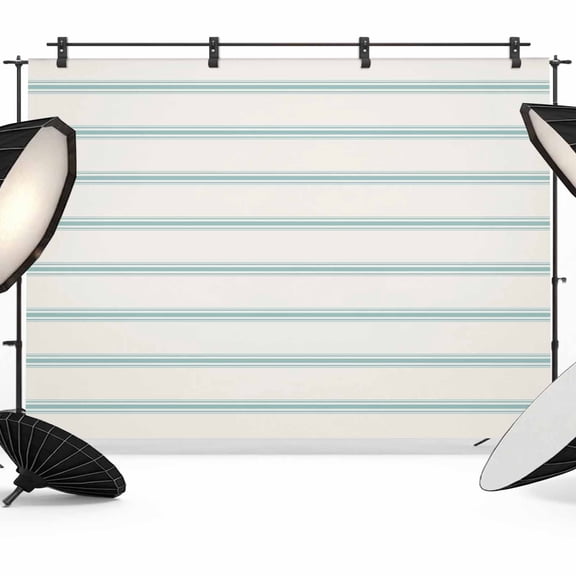 Turquoise Striped Backdrop for Photoshoot,Photography Photo Studio Background Wall Backdrop,Farmhouse Pinstripes Geometric Color Back Drop Banner Panel for Portraits Wedding Live Streaming 10x8Ft