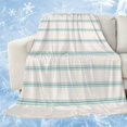 thumbnail image 1 of Turquoise Striped Cooling Blanket,Lightweight Breathable Summer Throw Blanket with Double Sided Cold Effect,Farmhouse Pinstripes Geometric Color Picnic Blankets Bed Sheet for Hot Sleepers 40"x60", 1 of 8