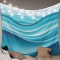 thumbnail image 1 of Turquoise Striped Tapestry for Bedroom Wall Hanging Tapestry, Modern Abstract Art Wave Moire Gradient Ceiling Backdrop Tapestries Poster Blanket Wall Decor for Teens Room Living Room Dorm 39" x 59", 1 of 8