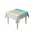 thumbnail image 1 of Turquoise Summer Beach Coastal Table Cloth, Waterproof Tablecloth for Square Tables, Nautical Beige Seaside Reusable Washable Fabric Table Cover for Restaurant Kitchen Dining Tables 54"x54", 1 of 9