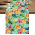 thumbnail image 1 of Turquoise Summer Pineapple Table Runner 108 Inches, Tropical Lemon Fruits Leaves Bed Runner Dresser Scarves Tabletop for Indoor Outdoor Parties/Ceremony/Banquet, 13"x 108", 1 of 9