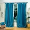 thumbnail image 1 of Turquoise  Tab Top  Sheer Sari Curtain / Drape / Panel   - 43W x 96L - Piece, 1 of 4