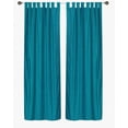 thumbnail image 1 of Turquoise Tab Top  Velvet Curtain / Drape / Panel   - 60W x 108L - Piece, 1 of 2