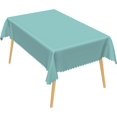 thumbnail image 1 of Turquoise Table Cloth, 60x84 Inch Rectangle Polyester Fabric Tablecloth Thick,Wrinkle Resistant Washable Reusable Table Cover for Dining Picnic Outdoor Camping Anniversary Party Decoration, 1 of 7