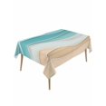 thumbnail image 1 of Turquoise Table Cloth, Ocean Wave Stripes Modern Abstract Beach Waterproof Tablecloth for Rectangle Tables, Reusable Washable Fabric Table Cover for Restaurant Kitchen Dining Tables 54"x108", 1 of 6
