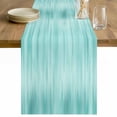 thumbnail image 1 of Turquoise Table Runner - 108 Inch Long Modern Abstract Art Ombre Striped Cotton and Linen Blended Dress Scarves Farmhouse Table Runner for Kitchen Dining, Coffee Table, 13" x 108", 1 of 8