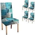 thumbnail image 1 of Turquoise Teal Slipcover Stretch Removable Washable Parson Chair Covers for Dining Room, Living Room, Kitchen Set of 4, 1 of 6