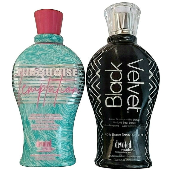 Turquoise Temptation Tanning Bed Lotion & Black Velvet 12.25Oz