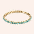 thumbnail image 1 of Turquoise Tennis Bracelet, 14k Gold Bezel Set Turquoise Link Bracelet, Turquoise Minimalist Bracelet, Sleeping Beauty Bracelet, 1 of 3