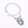 thumbnail image 1 of Turquoise -Tibet 925 Sterling Silver Chain Pendant 19-23", Cyan Turquoise Necklace CP_9262_369_10, 1 of 2
