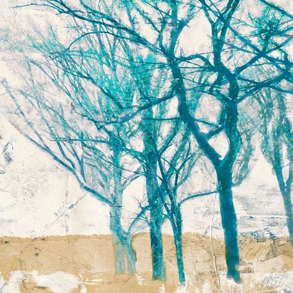 Turquoise Trees II Poster Print by Aprile Alessio (12 x 12)