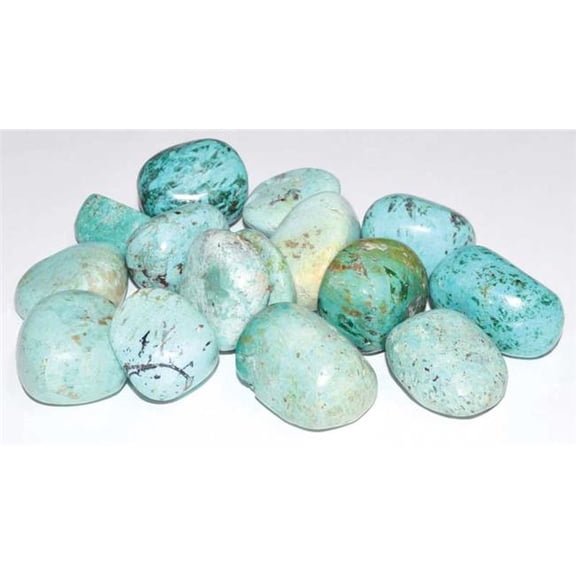 Turquoise Tumbled Stones - Blue - 1 lb - Unique Earthy Markings