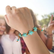 HASUEX Turquoise Turtle Bracelet Boho Handwoven Adjustable Bracelet Charm