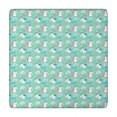 thumbnail image 1 of Turquoise Unicorn Magic Pattern Square Fitted Tablecloth with Elastic Edge,Square Table Cover,Washable Elastic Table Cover for Home Kitchen Party Decor 34"x34", 1 of 6