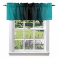 thumbnail image 1 of Turquoise and Valance Curtain Black Gradient Window Valances Rod Pocket Short Curtains Window Treatments for Kitchen Bedroom Bathroom Laundry 42" x 18", 1 of 9