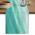 thumbnail image 1 of Turquoise Waves Coastal Table Runner 90 Inches, Summer Beach Ocean Seaside Bed Runner Dresser Scarves Tabletop for Indoor Outdoor Parties/Ceremony/Banquet, 13" x 90", 1 of 9