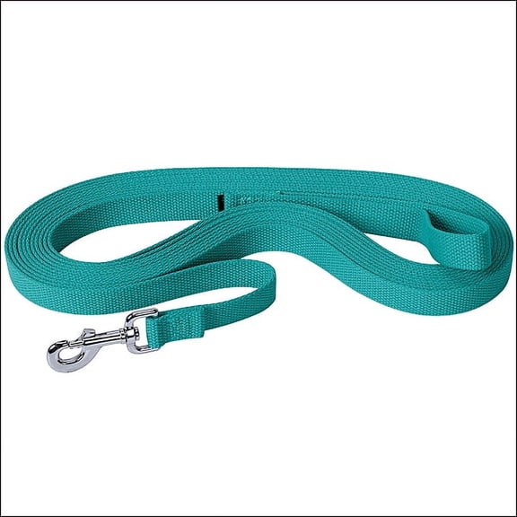 Turquoise Weaver Tack Horse Flat Cotton Lunge Line With Nickel Plated 225 Snap