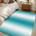 thumbnail image 1 of Turquoise White Ombre 3x5 Area Rugs, Abstract Art Modern Teal Gradient Non-Skid Rubber Backing Large Rectangle Rugs - Living Room Bedroom Home Office, Indoor Floor Mat Carpets Washable Rug, 1 of 9