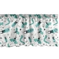 thumbnail image 1 of Ambesonne Insects Valance Pack of 2, Nature Pattern Eco Love, 54"X18", Seafoam and Night Blue, 1 of 2