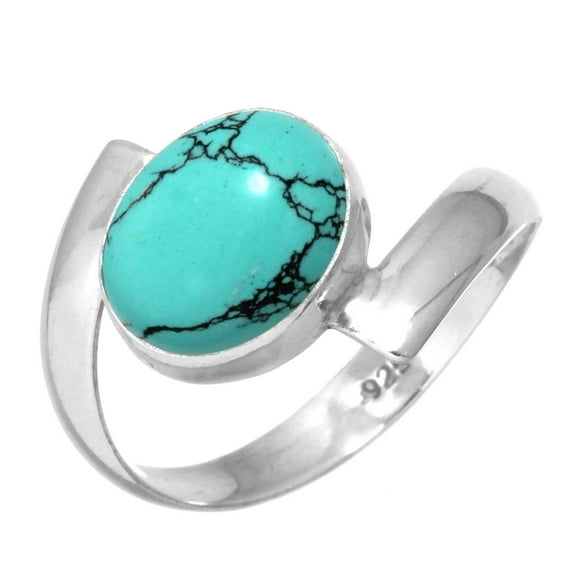 Turquoise Women Jewelry 925 Sterling Silver Ring