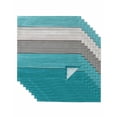 thumbnail image 1 of Turquoise Wood Grain Cloth Napkins Set of 8 Reusable Dinner Napkins, Country Retro Wooden Plank Gray Cocktail Napkin Washable Table Napkins for Wedding/Holiday Party/Baby Shower 20"x20", 1 of 7