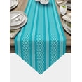 thumbnail image 1 of Turquoise Wooden Planks Rustic Table Runners Modern Home Kitchen Dining Tablecloths Wedding Party Table Decoration Table Runner, 1 of 5