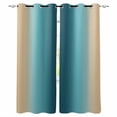 thumbnail image 1 of Turquoise Yellow Ombre Blackout Curtains for Bedroom, Thermal Insulated Drapes, Farmhouse Modern Gradient Art Black Out Curtains 63 Inch Long Room Darkening Kitchen Curtains 42"x63" 2 Panels, 1 of 8