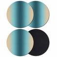 thumbnail image 1 of Turquoise Yellow Ombre Coasters Set of 4, Absorbent Coasters for Drinks, Farmhouse Modern Gradient Art Coaster for Desk Coffee Table Protection, Home Decor House Warming Gifts 4", 1 of 8
