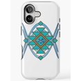 Doimond Triangle Turquoise and Brown Diamond Triangle Motif Tough Case for Apple iPhone ...