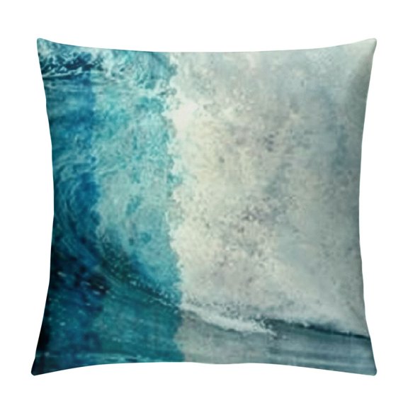 Turquoise and Grey Art Artwork Contemporary Decorative Gray Home Decorative Throw Pillow Covers Cushion Covers for Bedroom Sofa Living Room