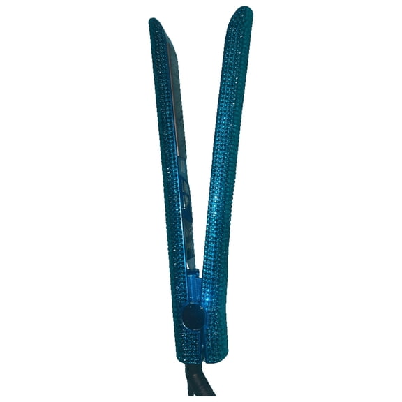 Turquoise bling flat irons