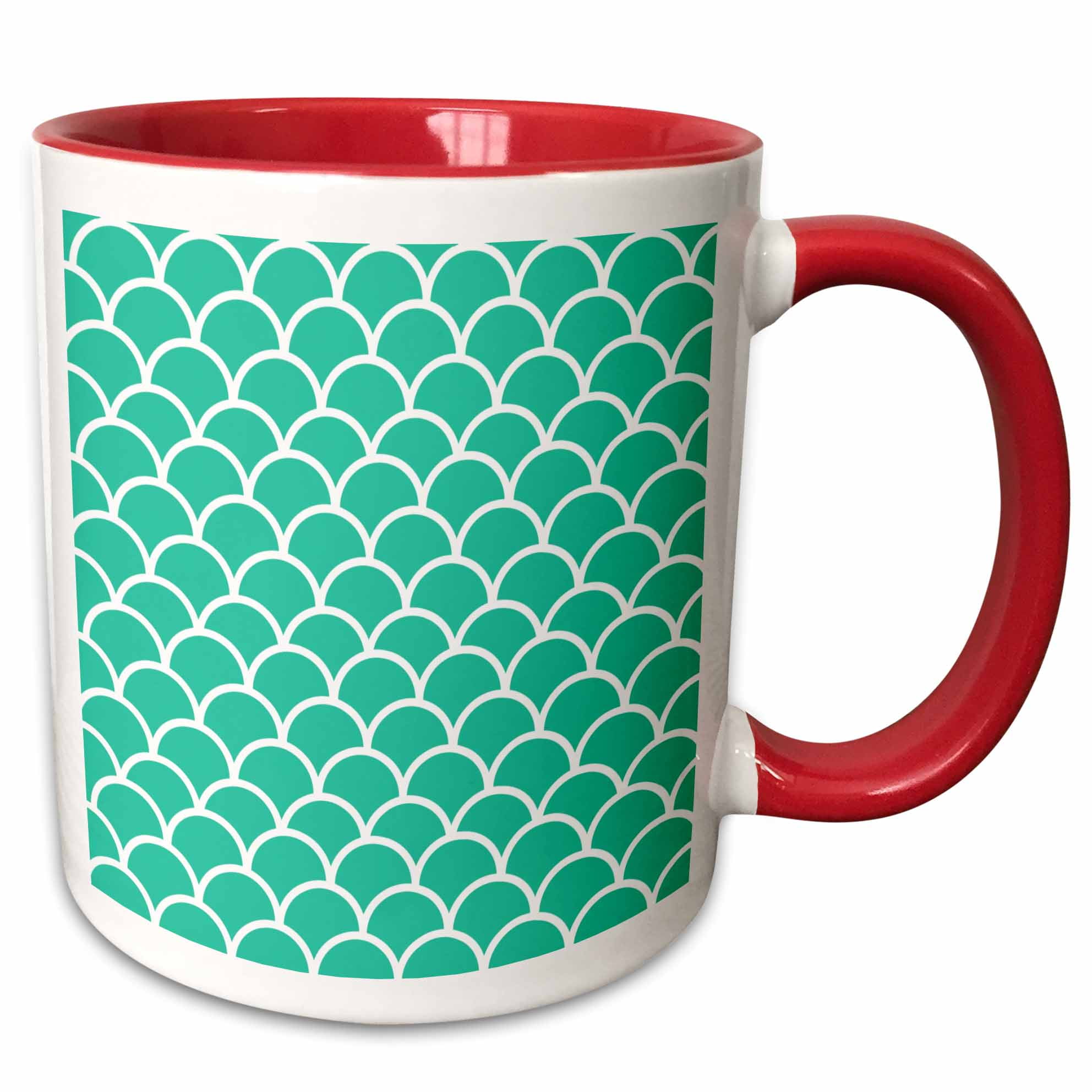Turquoise fish scale pattern - aqua teal fishscales - contemporary ...