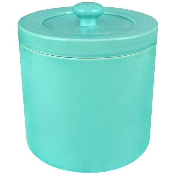 Turquoise grease jar  with strainer and spout