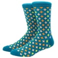 thumbnail image 1 of Turquoise with Colorful Plus Pattern Socks from the Sock Panda, 1 of 4