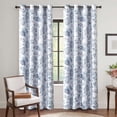 thumbnail image 1 of Turquoize Blackout Curtains 2 Panels Set Floral Print Drapes for Bedroom Thermal Insulated Grommet Window Curtain for Living Room(52"x 84",Storm Blue Floral), 1 of 6