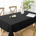 thumbnail image 1 of Turquoize FantasDecor Wrinkle Resistant and Waterproof Washable Rectangle Linen Table Clothes for Dining/Outdoor(54" X 80",Black), 1 of 7