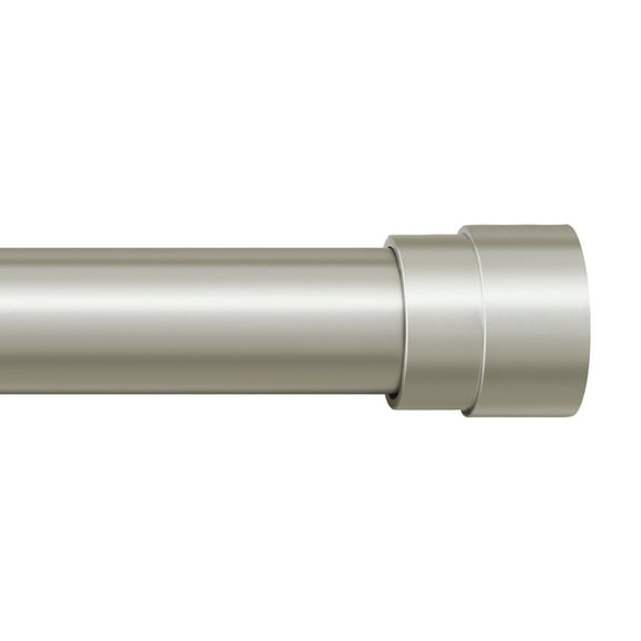 Turquoize Modern Decorative Adjustable Single Curtain Rod Telescoping 0.75" Diameter for Windows 28-48 Inches,Nickel