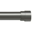 thumbnail image 1 of Turquoize Modern Decorative Adjustable Single Curtain Rod Telescoping 0.75" Diameter for Windows 28-48 Inches,Pewter, 1 of 6