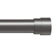 Turquoize Modern Decorative Adjustable Single Curtain Rod Telescoping 0.75" Diameter for Windows 28-48 Inches,Pewter