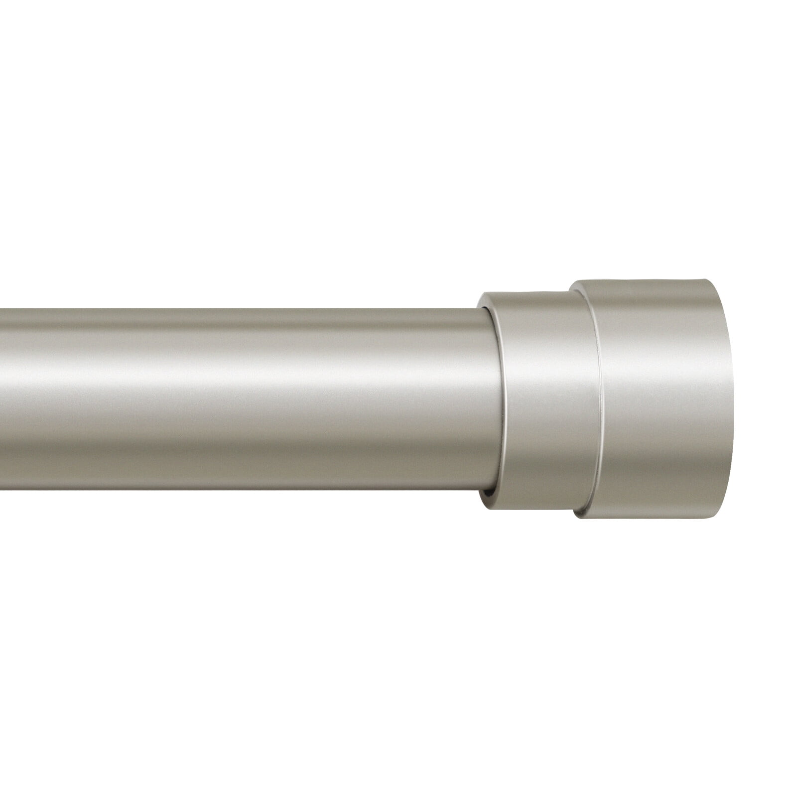Turquoize Modern Decorative Adjustable Single Curtain Rod Telescoping 0.75" Diameter for Windows 66-120 Inches ,Nickel