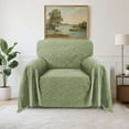 thumbnail image 1 of Turquoize Washable Sectional Slipcovers with Geometric Jacquard Pattern Tassel(Medium: 71"x 91",Sage), 1 of 6