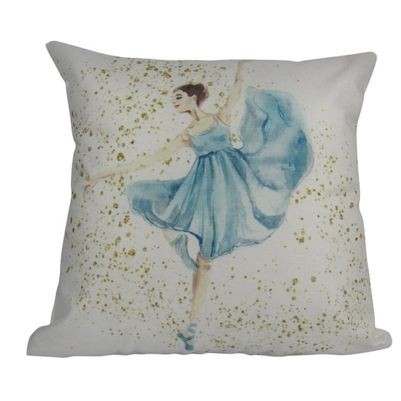 Turquouise |  Ballerina | Gold | Dancing | Ballerina Decor | Ballerina Gift | Pillow Cover | Throw Pillow | Girls Gift | Dancer | Room Decor