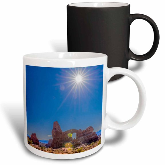 3drose, Turret Arch, Windows Section, Arches National Park, Moab, Utah., 11oz Magic Transforming Mug