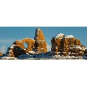Turret Arch in winter, Arches National Park, Utah, USA Poster Print (6 x 15)