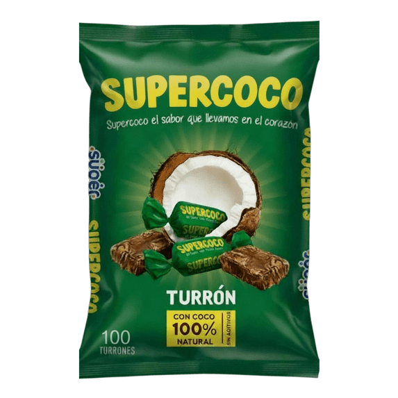 Product Title Supercoco Turron Colombian Coconut Candy, All Natural Chewy Coconut Candy Pack 100 Units, Gluten Free Turron de Coco