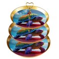 thumbnail image 1 of Turtle 32cm Plastic Discs Dessert Stand with 21cm, 24cm, 27cm Plates for Kitchen , 3-Tier Cupcake Holder Rack, 1 of 6