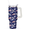 thumbnail image 1 of Turtle 40oz Tumbler Stainless Steel Vacuum Insulated Travel Mug with Handle Flip Straw Lid Leak Proof Cup Gift for Him Her Travel Accessories Must Have, 1 of 5
