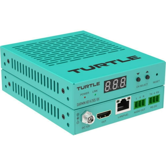 Turtle AV Darwin HD H.265 HDMI 1080p60 4:4:4 AV-over-IP Receiver