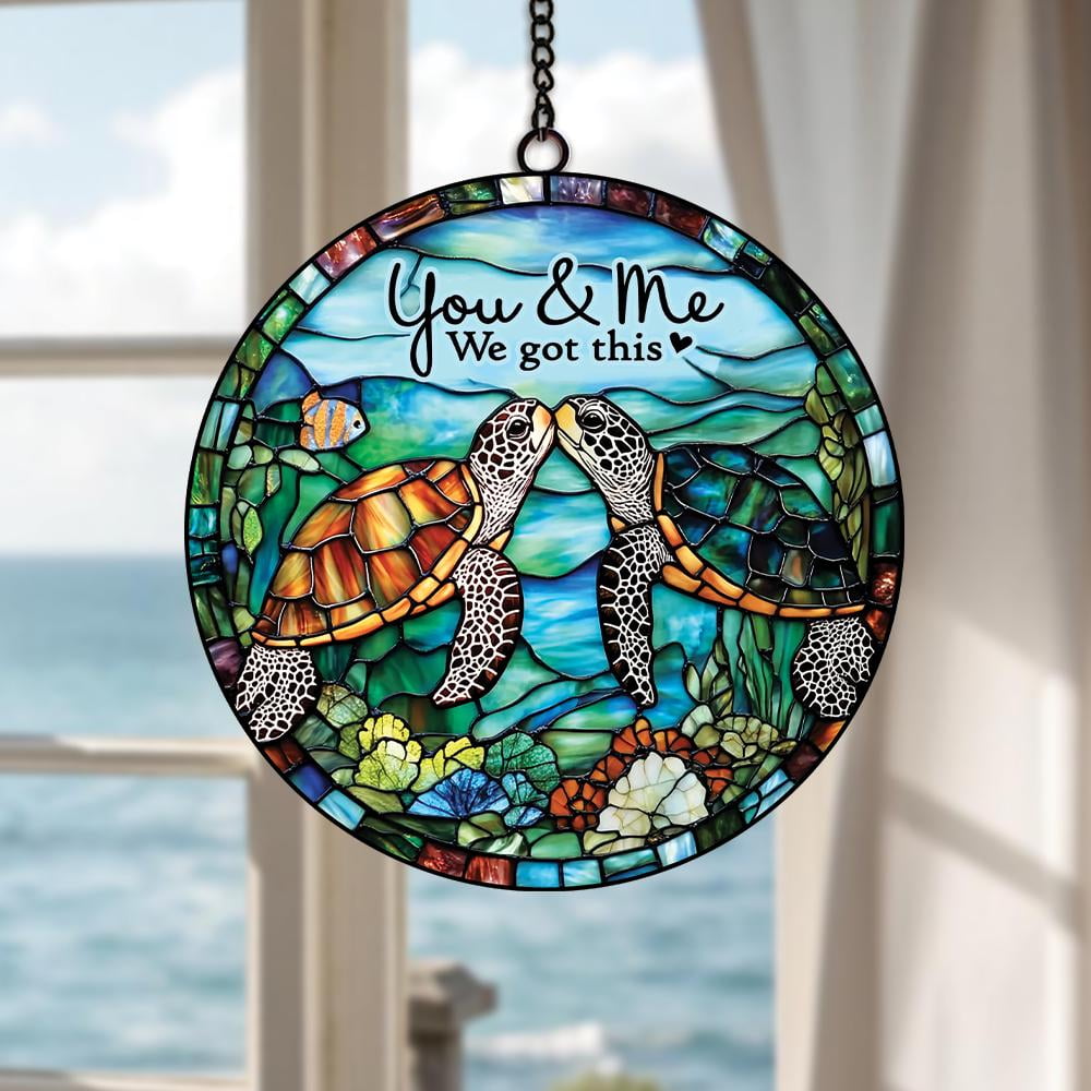 Turtle Acrylic Suncatcher, Sea Turtle Acrylic Window Hanging, Turtle ...