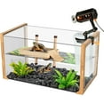 thumbnail image 1 of Turtle Aquarium Kit - New 2024 - Aquatic Turtle Tank with Filter and Light + Turtle Basking Platform, Small Turtle Tank for Baby & Juvenile Turtle, Perfect Turtle Starter Kit for Kids, 1 of 7